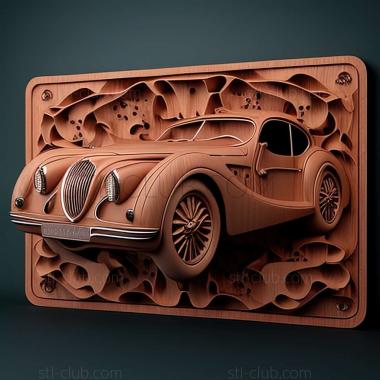 3D model Jaguar XK140 (STL)